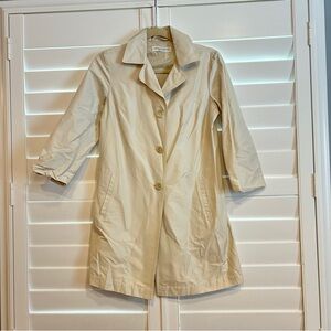 Amina Rubinacci Classic Trench Coat Cream Tan Size 42